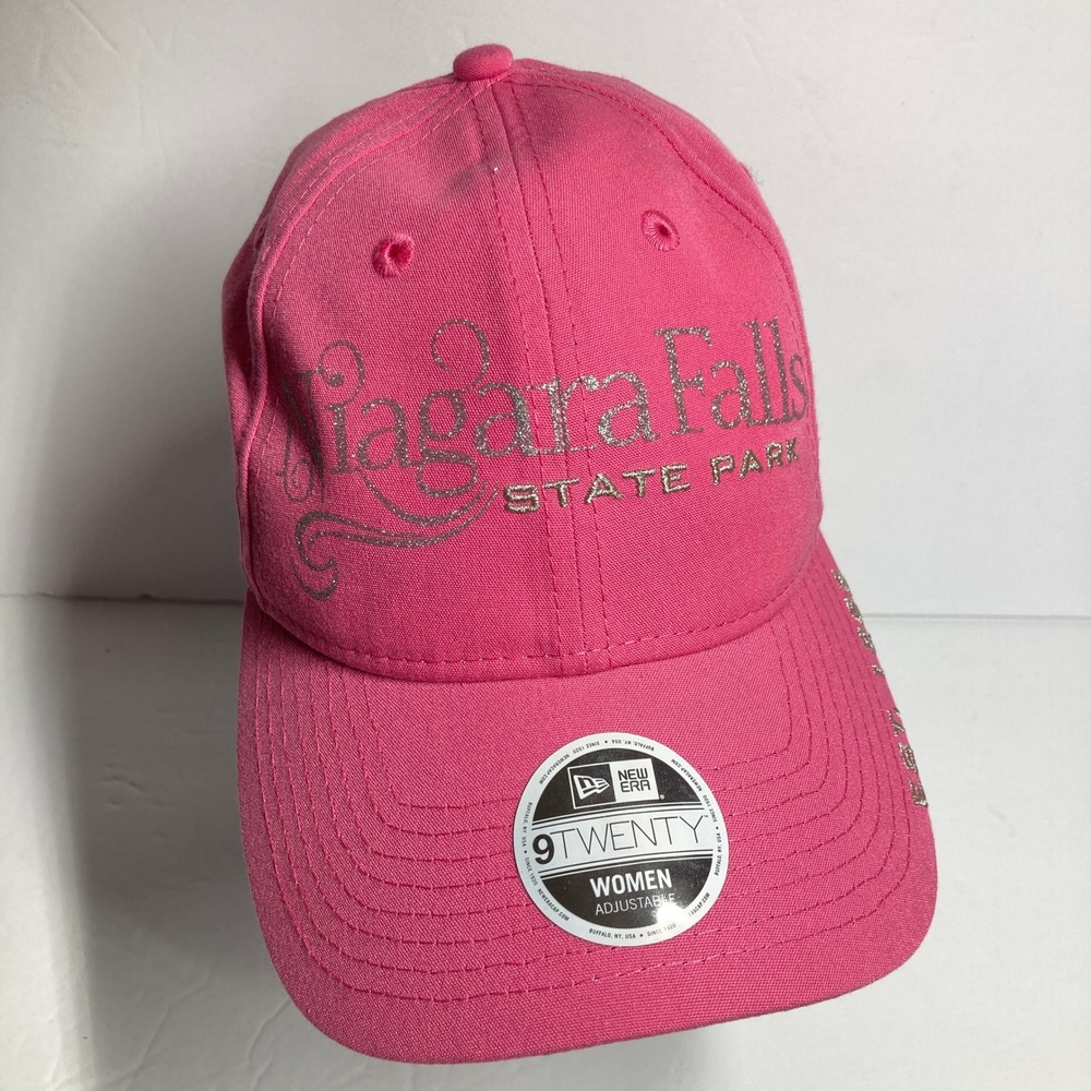 Niagara Falls State Park Cap Hat Womens New Pink Glitter Adjustable Glam Travel